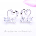 2018 new designs 925 sterling silver cz earrings Valentine's Day jewelry earrings